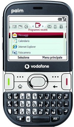 Cellulare smartphone Palm Treo 500v, in esclusiva per Vodafone. Tastiera QWERTY, UMTS e interfaccia utente di grande usabilit?.