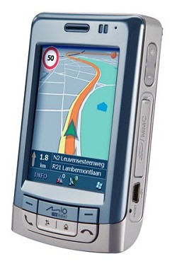 Smartphone con navigatore satellitare GPS Mio Digi-Walker A502, con ampio display e sistema a 20 canali satellitari