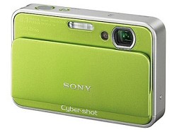 Fotocamera digitale Sony Cyber-shot T2, compattissima, con display touchscreen, sensore da 8,1 megapixel e memoria interna di ben 4 GB