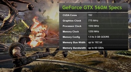 Notebook Toshiba Qosmio X770 con scheda grafica Nvidia GeForce GTX560M: videogiochi a 50 fps!