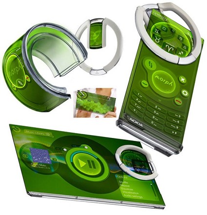 Morph il telefonino flessibile e trasparente con batterie che si ricaricano ad energia solare. Presentato il prototipo da Nokia