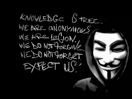 Anonymous hacker: anche nel 2013 ci saremo