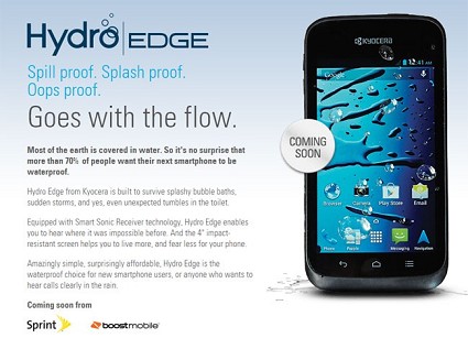 Kyocera Hydro Edge: lo smartphone per chi sta nell'acqua
