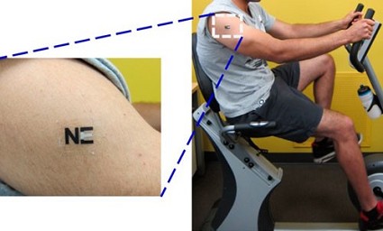 Tatuaggi temporanei con sensori per la misurazione dell'equilibrio chimico degli atleti