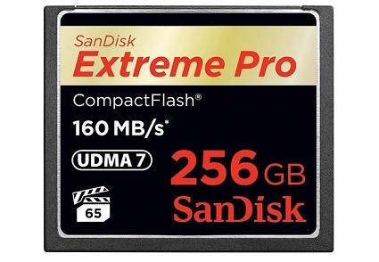 Sandisk presenta Extreme Pro Compact Flash card: la scheda 4K da 256GB
