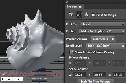 Aggiornamento Adobe Photoshop Creative Cloud con supporto per la stampa 3D