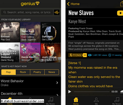 Rap Genius: nuova app iOS con testi, liriche, poesie, canzoni