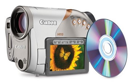 Videocamera che registra su DVD normali da 8 cm in alta definizione? ? la Canon HR10.